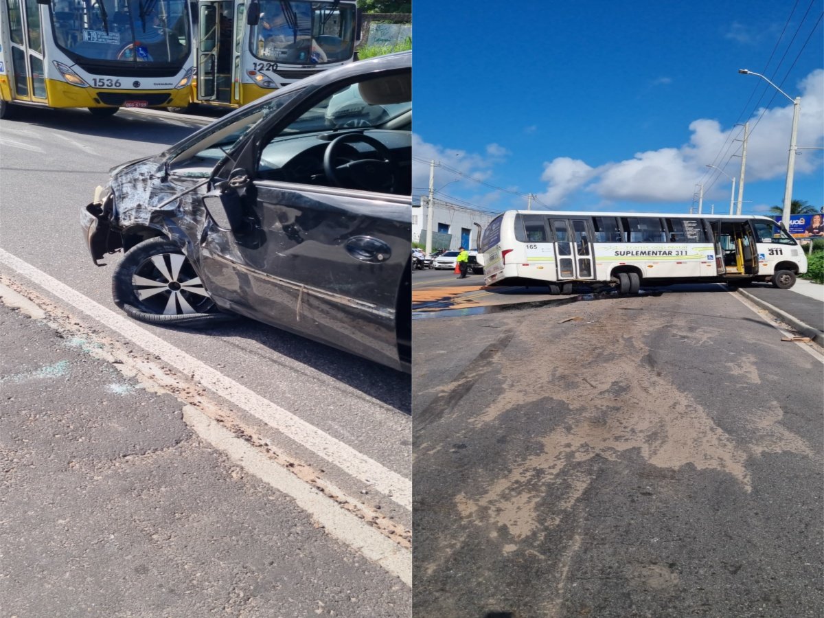 Acidente na Avenida Felizardo Moura complica trânsito na Zona Norte de Natal
