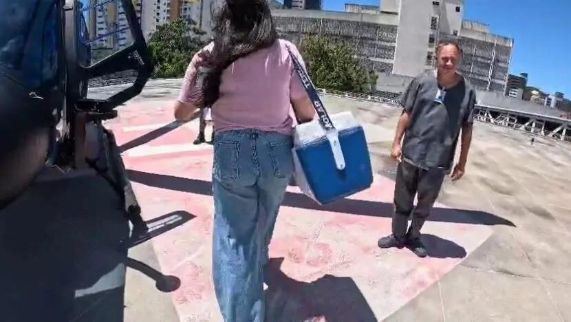 Helicóptero do CIOPAER agiliza transporte de fígado para transplante