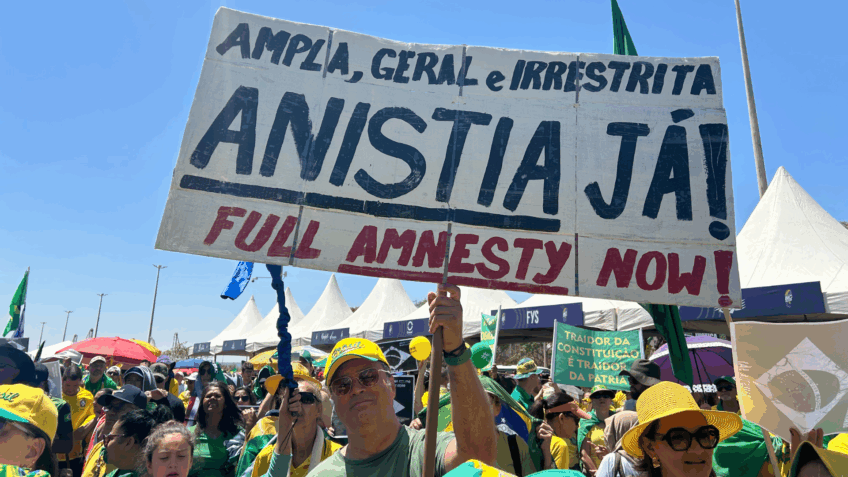 Aliados de Bolsonaro organizam “caminhada pela anistia” em Brasília; PM intensifica segurança