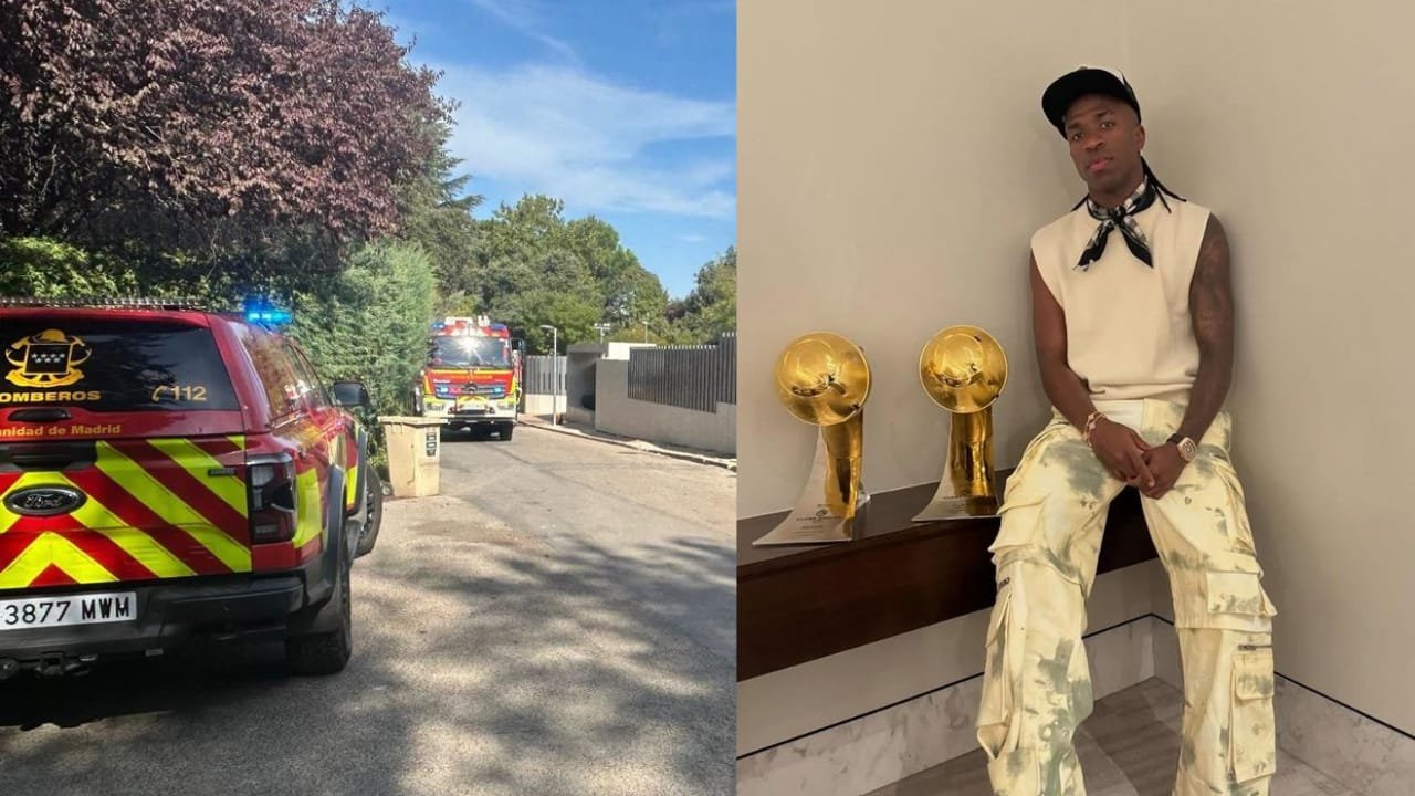 Incêndio destrói parte da casa de Vinicius Jr. em Madrid; jogador não estava no imóvel